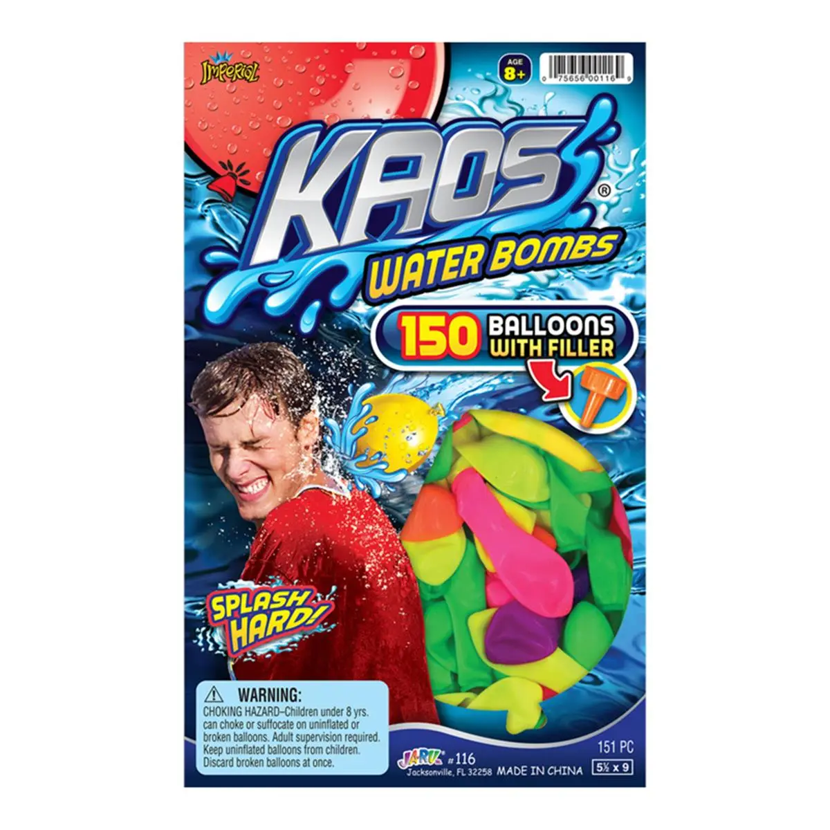 212 MAIN Biodegradable Water Balloons with Filler, 151-Piece Rubber Latex Balloons, Festive & Party Supplies for Ages 8+