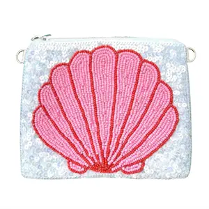 Clamshell Beaded Coin Purse