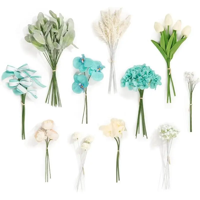 Teal Green & Champagne