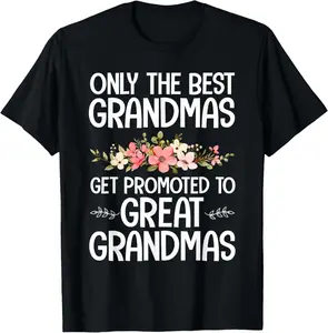 100% Cotton Best Great Grandma Art For Grandma Women Great Grandmother T-Shirt