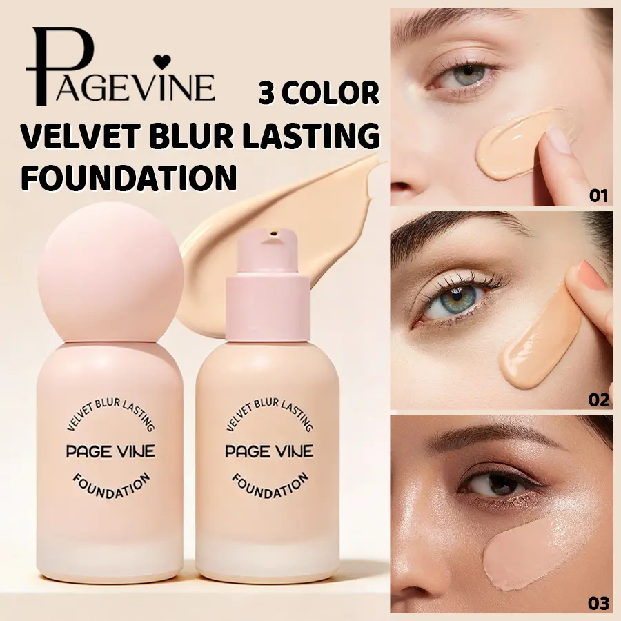 Liquid Foundation with Velvet Blur Finish, Providing Lightweight Coverage for a Smooth, Natural Look - Long Lasting Base Makeup in Natural Shades for Daily Wear, Prop 65 Safe, Daily Makeup