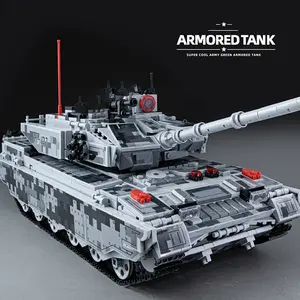 2000+ Pieces Building Block Tank Toy Building Set, Building Block Sets, Moving Tracks, Rotating Turret, Rich Playability, Desktop Decoration, Gift for Friends, Building Block Model, Building Blocks Set