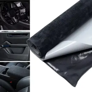 1 Roll Suede Fabric Wrap,Self-Adhesive Microfiber and Synthetic Suede Stretch Film for Car and Home Decorate