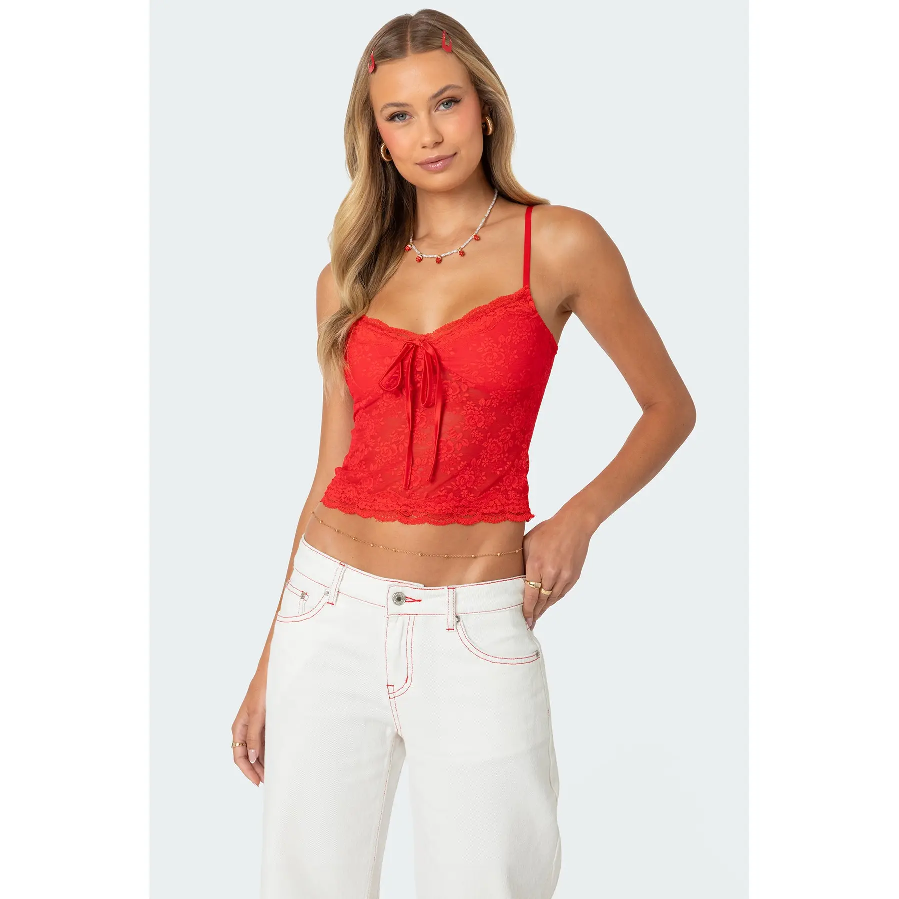 Cami Sheer Lace Tank Top