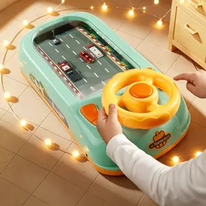 Steering Wheel Toy for Toddlers with Music & Sound Effects, Fun Racing Driving Simulation Game, Interactive Educational Sensory Toy, Screen-Free Learning for Boys Girls at Home & On The Go kid play sets