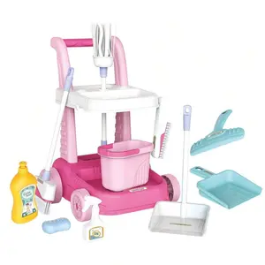 Realistic Electric Vacuum Cleaner Toy Set, Housekeeping Simulation, LED Music Sweeper Broom Mop Car Cleaning Tool