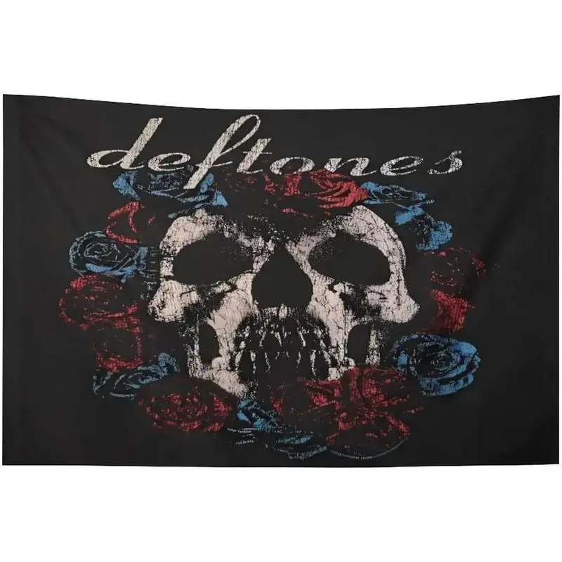 for DefTones Flag Skull Art Poster Tapestry for Decorating Garden Yard Balcony Wall Hanging College Dorm Wall Decor Room Flags 3x5 ft