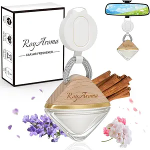 Premium Hanging Car Air Freshener, Long Lasting Car Fresheners with Essential Oil Diffuser For Cars For Men & Women | Non-Toxic | Cedar Mahogany | Adjustable Rope Diffuser For Cars, For Home, For Office