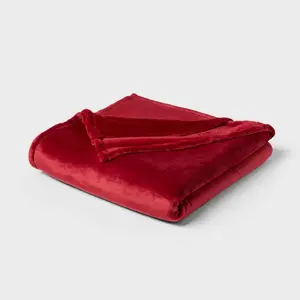 Full/Queen Microplush Blanket Red - Threshold