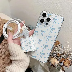 Phone Case with Charger Head Cover & Cable Protector & Storage Rope, Anti-drop Protective Phone Case, Phone Accessories for iPhone 6/7/8/X/XS/XR/XS Max/11/12/13/14/15/16 Pro Max, Casing, Phone Decoration, Drop Proof Cover