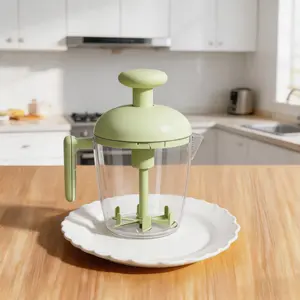 Manual Egg Beater Hand Crank Egg Mixer – Portable Rotary Egg Whisk for Eggs, Cream, Batter & Salad Mixing, Easy to Clean Kitchen Tool, Green