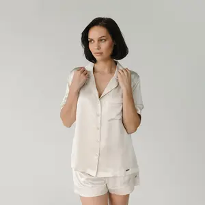 Serenity Silk Classic Short Sleeve Pajama Top - Last Chance