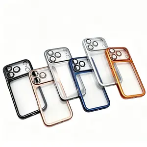 Matte MagSafe Case for iPhone 17 16 15 14 13 12 Pro Max/Plus, Military Grade Shockproof with Camera Lens Stand, Frosted Translucent Protective Cover, Minimalist Electroplated Phone Case Gift for Men/Women Perfect Gift for Her/Him