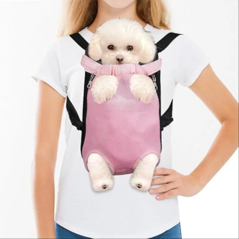 Adjustable Pet Backpack Carrier for Dogs & Cats, Puppy Carrier, Kitten, Nylon Material, Padded Shoulder Straps, Safety Zipper Closure, Outdoor Hiking, Urban Commuting, Animal Carrier
