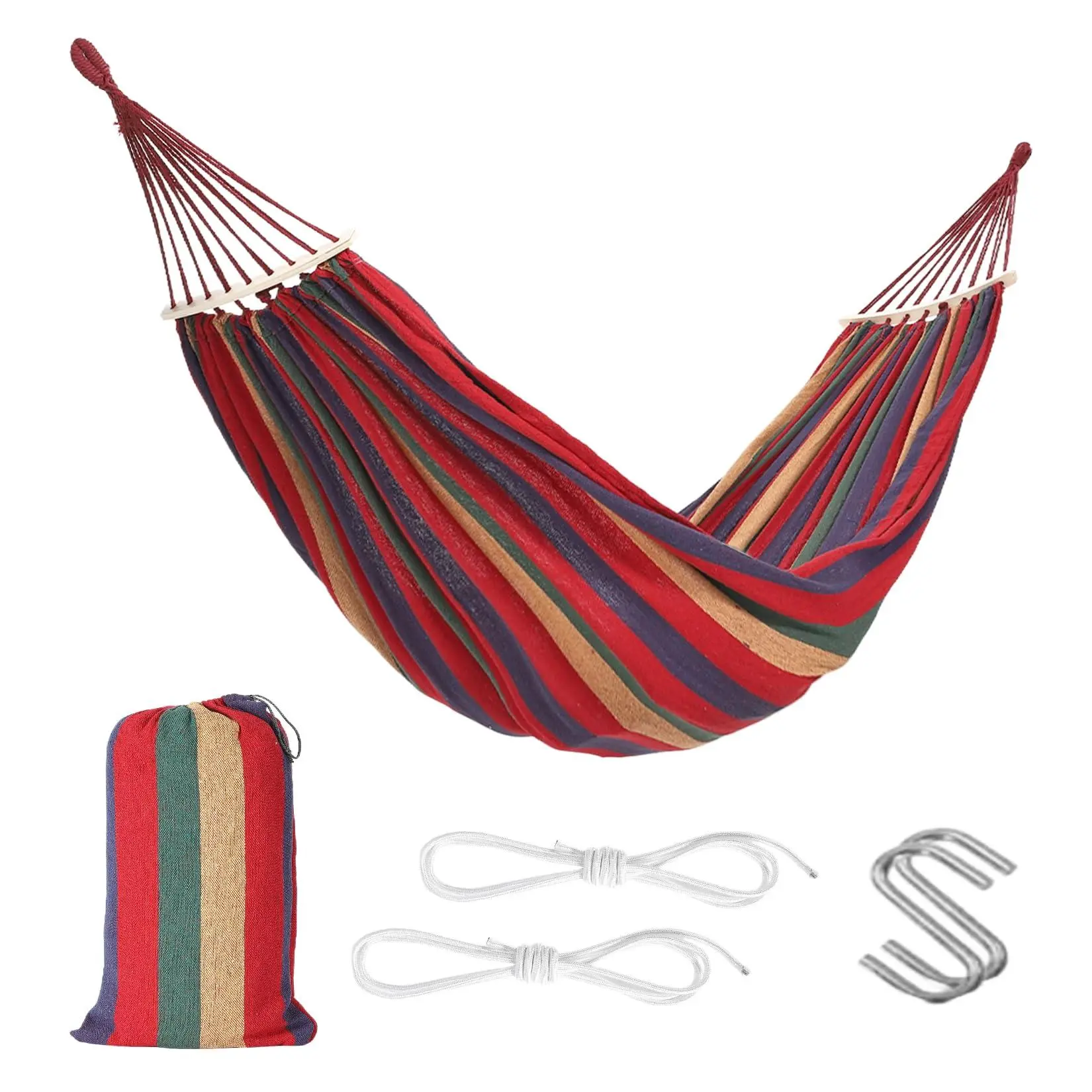 Camping Portable Hanging Hammock Indoor Home Bedroom Hammock Lazy Chair Travel Outdoor Swing Chair Thick Canvas Bed Hammocks,Used for Backpacking, Beach, Courtyard, Hiking