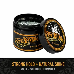 Pomade Firme (Strong) Hold 4 oz,Hair care, anti-frizz,comfort and enhanced fragrance,Strong Hold Hair Pomade, suitable for curly,men's hair styling cream for thick, long-lasting shine,and unruly hair,  fresh scent, cleansing care
