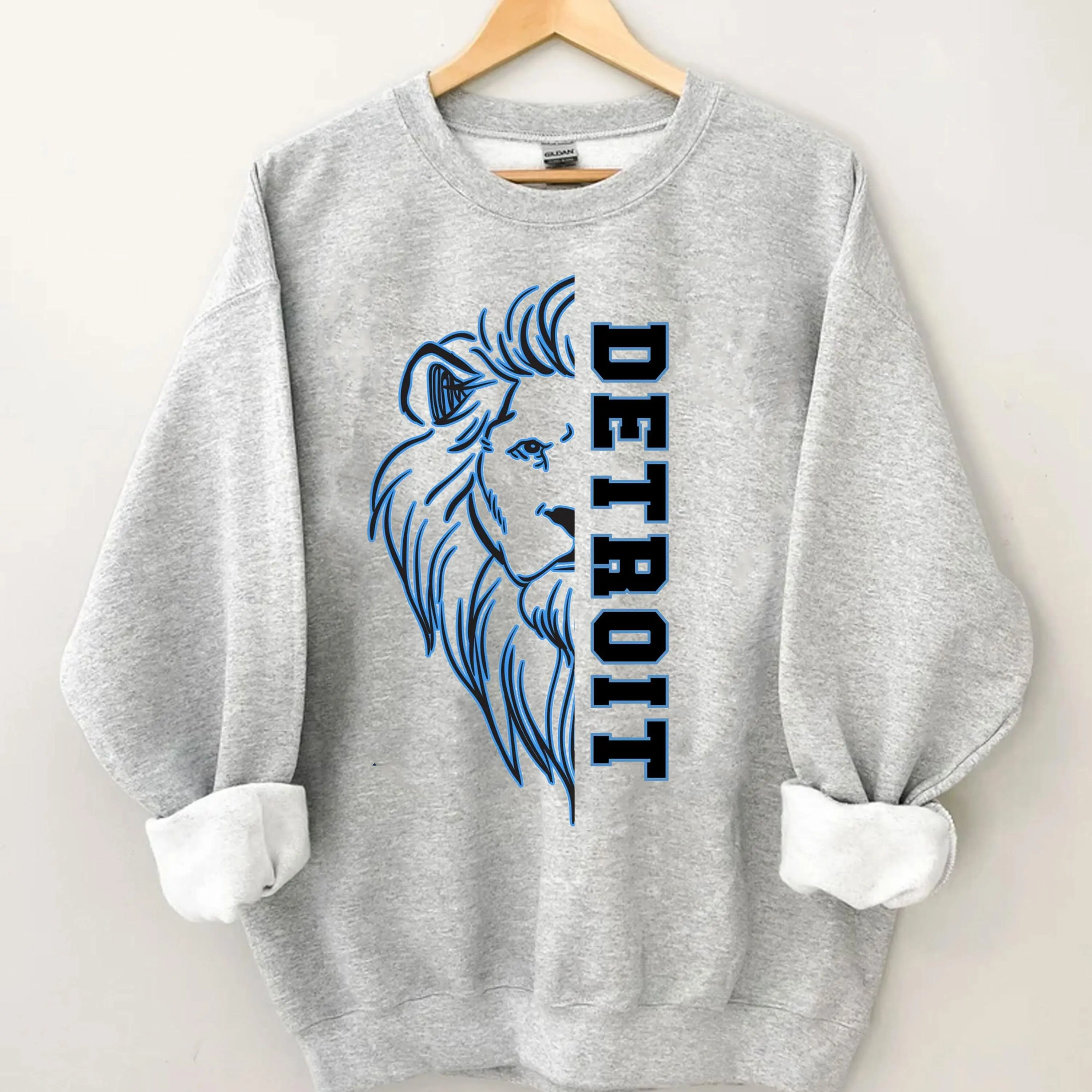 Vintage Detroit sweatshirt, Detroit Football sweater, Detroit Football Crewneck, Detroit sweatshirts, lions football