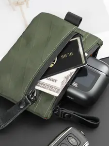 2026 New Men's Multifunctional Nylon Wallet, Mini Zipper Card Holder, Portable Earphone Key Coin Organizer, All Seasons Tool Bag