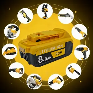 2-PACK,DeWalt 20V battery replacement compatible with DCB200 DCB203 DCB206,high capacity DeWalt 20V battery with LED indicator