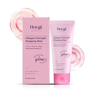 Collagen Overnight Wrapping Mask, Peel off Face Mask,  Glass Glow Rejuvenate Skin, Hydrating & Pore-Cleansing Skincare Treatment, Reduce Fine Lines & Dullness, Daily Radiance