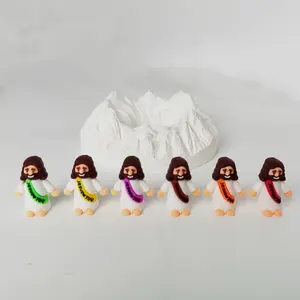30 Pcs Mini Jesus, Little Jesus Figures to Hide Tiny Figurines in Bulk and Pocket Seek Religious Gifts for Easter Egg Stuffers Fillers Sunday School Baptism Christ Savior Craft