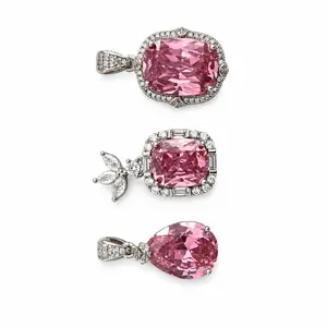 Stylish padparadscha pink pendant and ring, crafted with lab-grown gemstones, exuding an upscale vibe everywhere