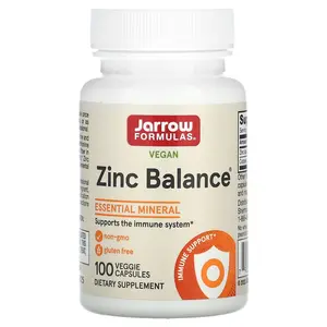 Jarrow Formulas Vegan Zinc Balance, 100 Veggie Capsules
