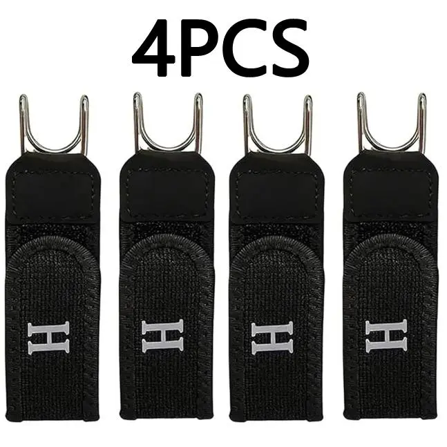 4-Piece Buckleless Belts Set - Metal Hook Elastic Band, Hole-Free Invisible Design Adjustable Side Waist Tie Belt, Essential for Every Occasion Outdoor/Work/Party Gift Accessory