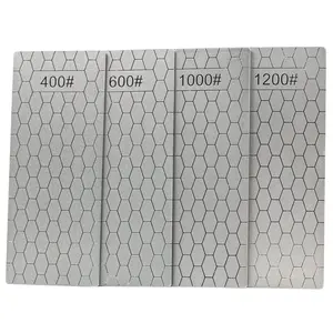 4 Pieces Diamond Sharpening Stone Set,Diamond Lapping Plate Coarse/Medium/Fine Grit Sharpener,400/600/1000/1200 Grit,Christmas Party Gifts,Hand Tools Kits