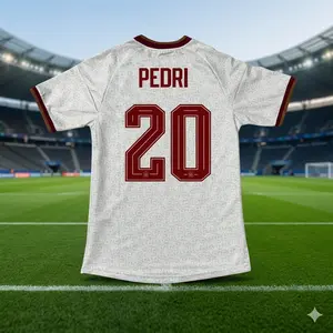 2026 White Away Team Pedri No. 20 Exclusive Jersey