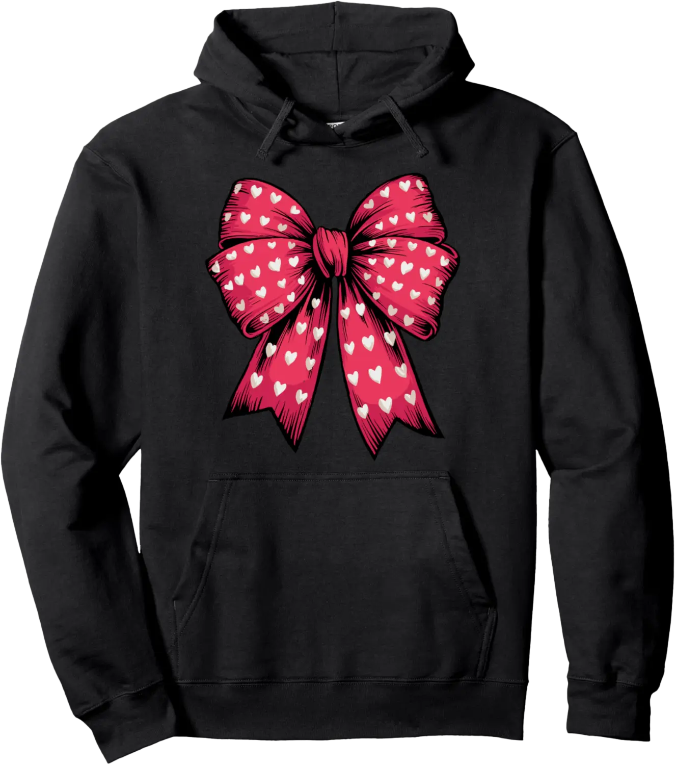 Cute Red Ribbon Hair Bow Tie Butterfly Heart Women Girls Pullover Hoodie - Jamespatric Shop 42B0DSGN7D1R