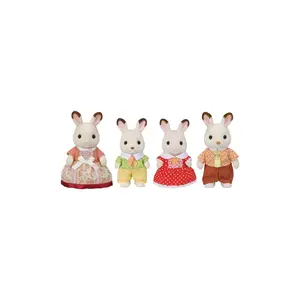 Calico Critters Chocolate Rabbit Family 4-Piece Miniature Set