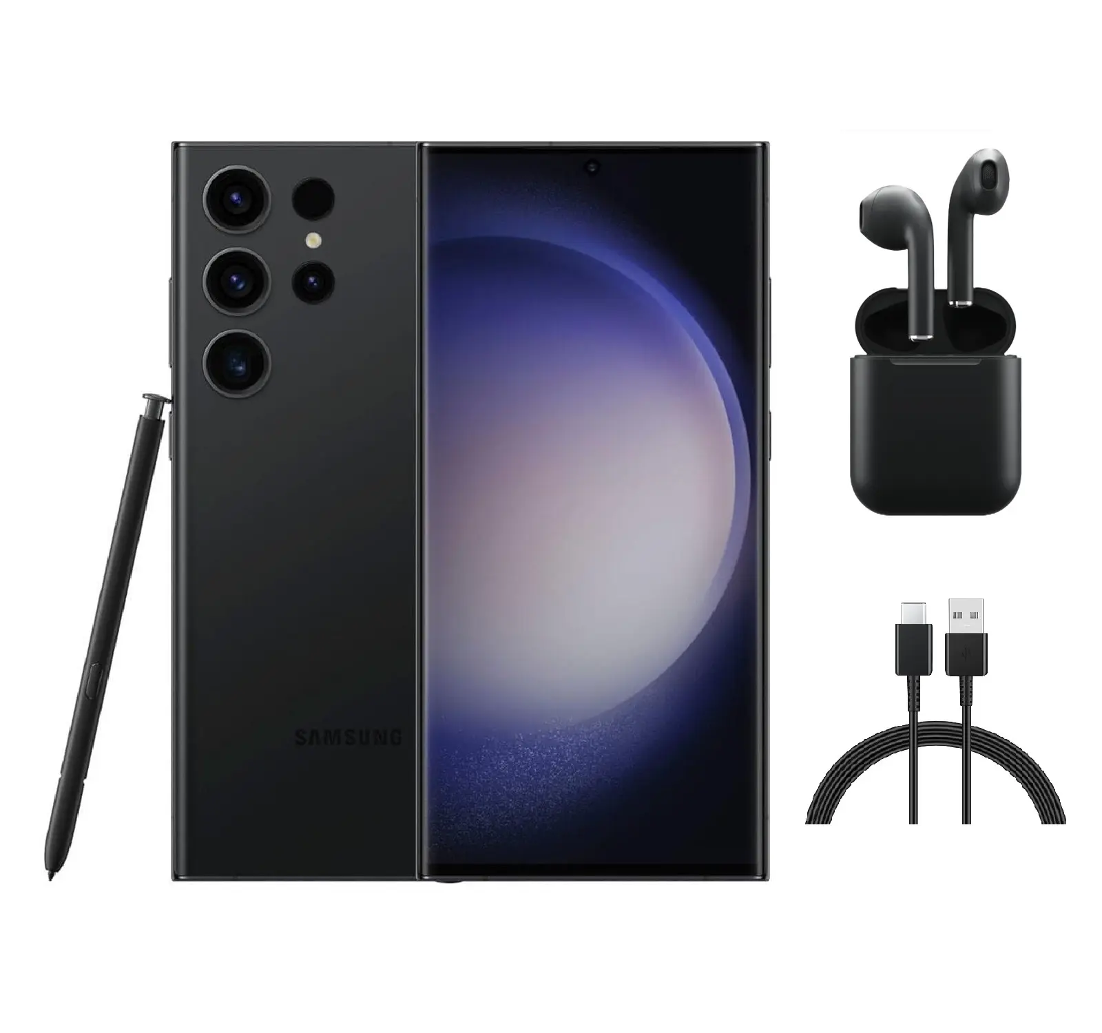 Refurbished Samsung Galaxy S23 Ultra 5G S918U (Fully Unlocked) Acceptable Condition with Wireless Earbuds & 1 Year Warranty