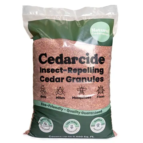 Cedarcide Lawn, Home & Garden Cedar Granules | Repels Fleas, Ticks, Ants & Mosquitoes | 3,500 Sq. Ft. | Family & Pet Safe | 1 Bag (8 Lbs) Repellent