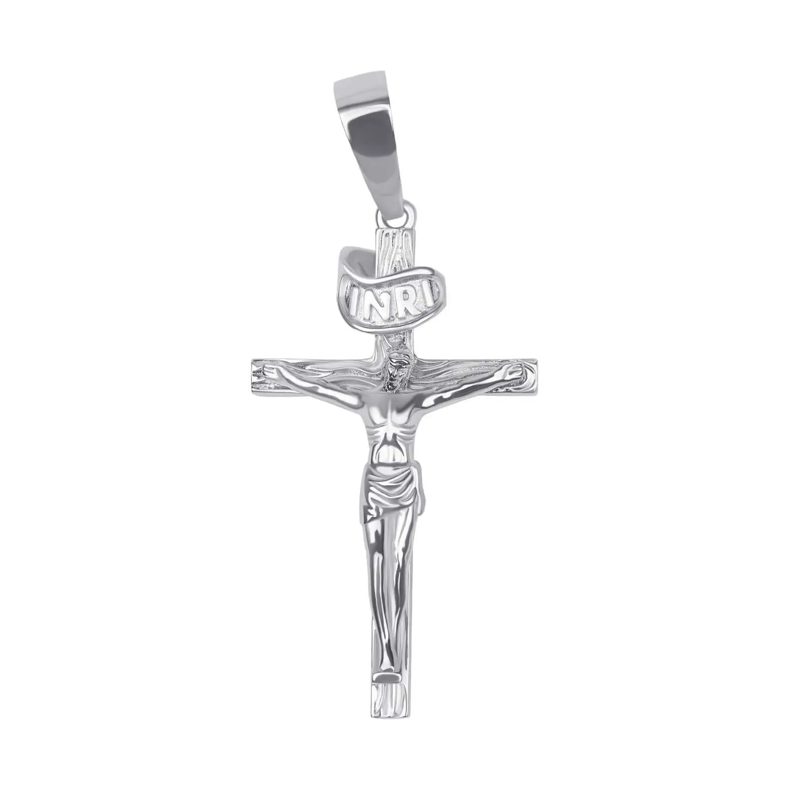 Jesus Crucifix Cross Pendant in Real 925 Sterling Silver