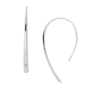 Fossil Women's Ellis Stainless Steel Bevel Hoop Earrings