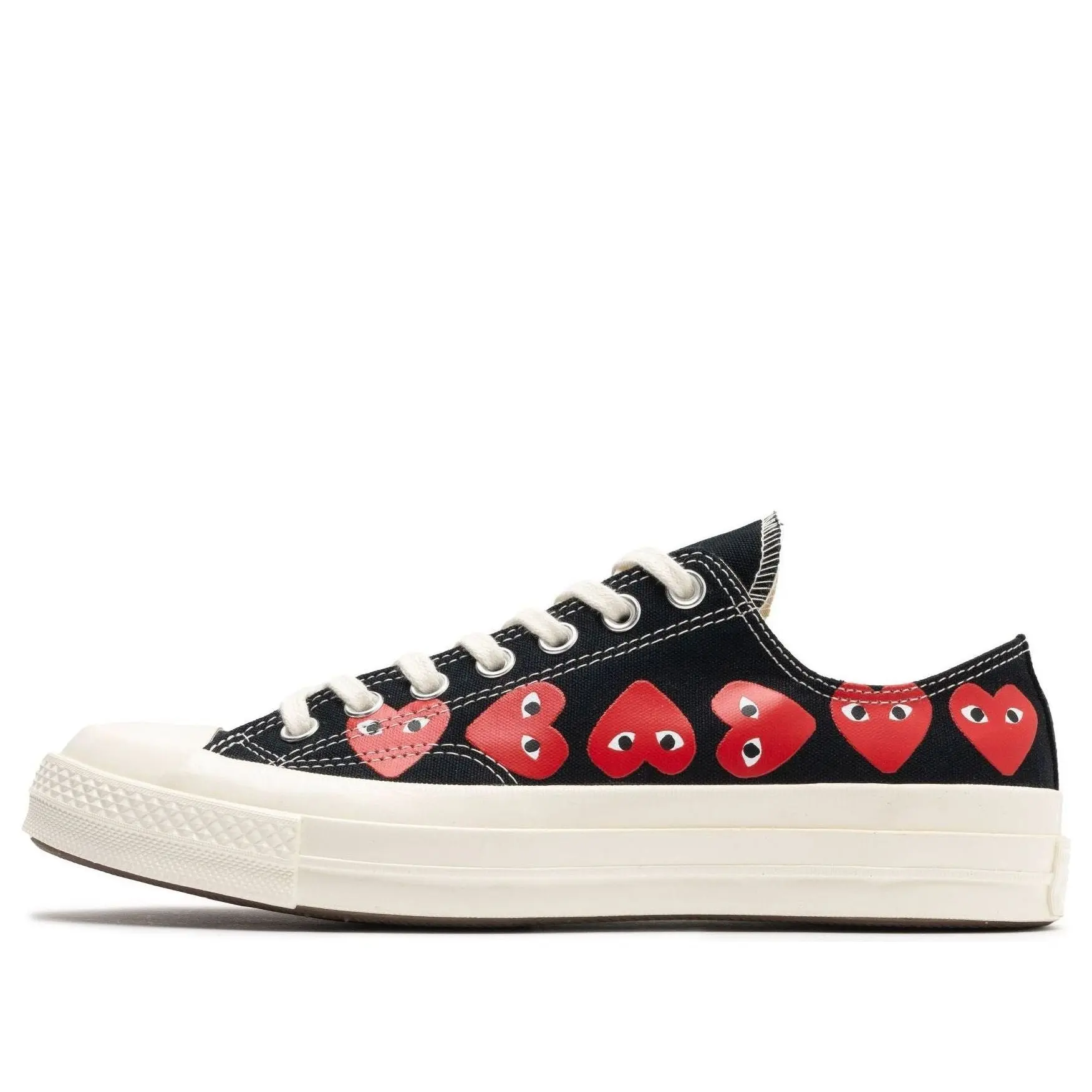 Converse x COMME des GARCONS PLAY Chuck 70 Low 'Multi Heart - Black' A08149C Converse x COMME des GARCONS PLAY Chuck 70 Low 'Multi Heart - Black' A08149C
