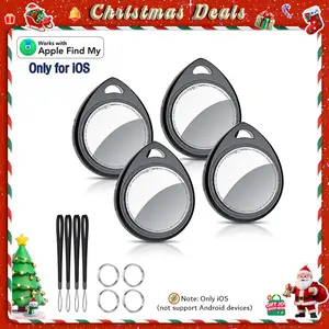 [Valentine's Day] Tukio Tx01 GPS Tracker(iOS Only) for Cars & Pets -Mini Clear Design, Weatherproof Case, Anti-Lost Device, Works with Apple Find My (iOS Only), No Monthly Fees, IP67 Waterproof, Replaceable Battery Remote