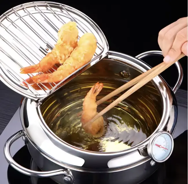 Japanese Style Deep Frying Pot Cookware - Versatile Cookingware for Various Dishes