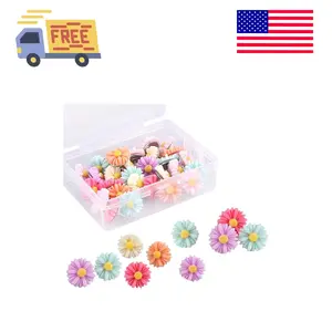 30 Pieces Flower Pushpins Flower Thumb Tacks Decorative Floret Push Pins Colorful Floret Thumbtacks