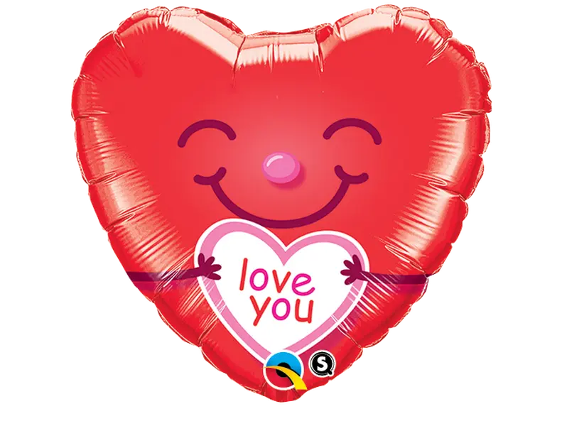 I Love You Smiley Heart Balloon