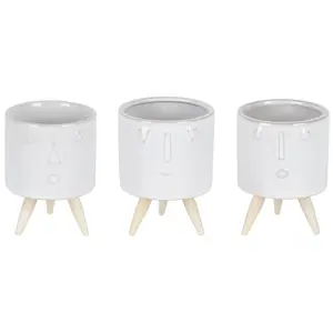 Melrose Footed Face Planter (Set of 3)