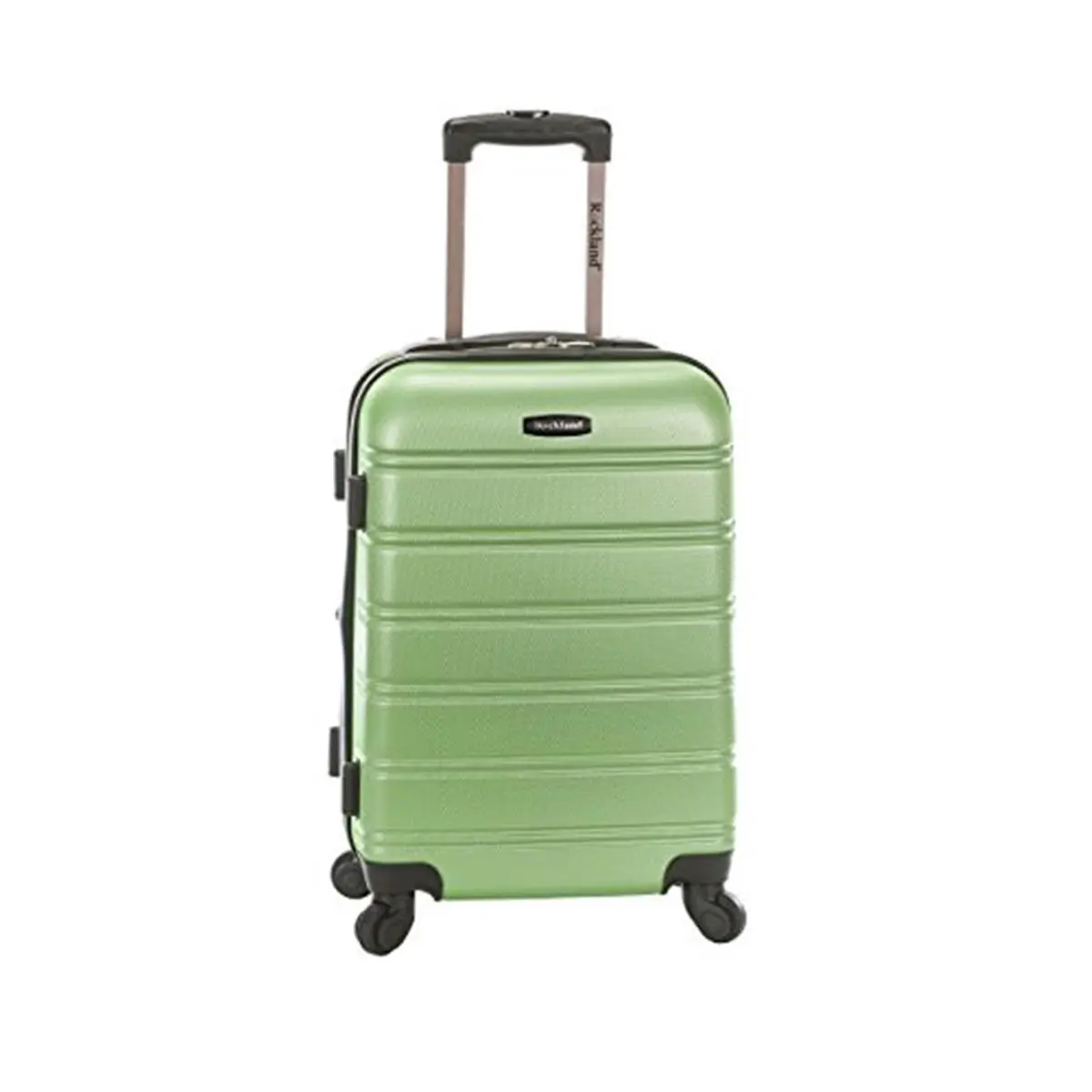 Rockland 20 in. Melbourne Expandable ABS Durable Hard-Shelled Polycarbonate Wheelie Carry On Luggage - Spinner Wheels, Weight-Saving Design, Lime Green, Durable Carry-On Luggage