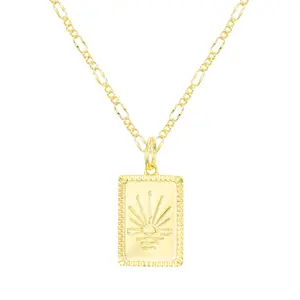 EVRY JEWELS Gold or Silver Plated Women's Hypoallergenic Sunshine Necklace