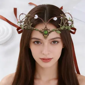 1pc Gothic Cosplay Handmade Headband, Goddess Party, Children's Dance, Forehead Pendant Headband, Party & Wedding Accessories