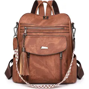 Backpack Purse for Women Pu Leather Backpack Fashion Ladies Shoulder Bag Handbags for Travel Daily Use