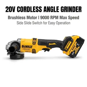 DeWalt DCG405-125 Angle Grinder 125mm 20V | Brushless 9000RPM For Metal Cutting,Multi-Function Electrician Tool Set,brushless angle grinder