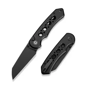 CIVIVI Pragma Prime Pocket Knife for EDC, 3.49" Blade Aluminum Handle with Reversible Clip, Camping Hiking Folding Knife for Men Women