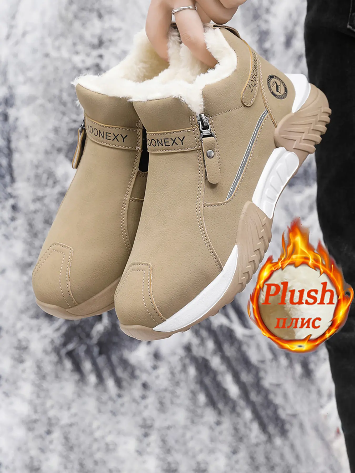 Men's Winter Mid-Calf Ankle High Outdoor Boots, Shoe Boots, Soft Cushioned Insole, Anti-Slip Sole, Suitable for Snow, Ice, Cold Weather, Lightweight Hiking Boots, Slip Resistant Boots
