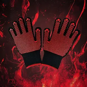 2pcs Anti-Slip Hair Styling Gloves, Flexible Five-Finger Design, Comfortable Breathable Multifunctional Durable Gloves for Various Tasks